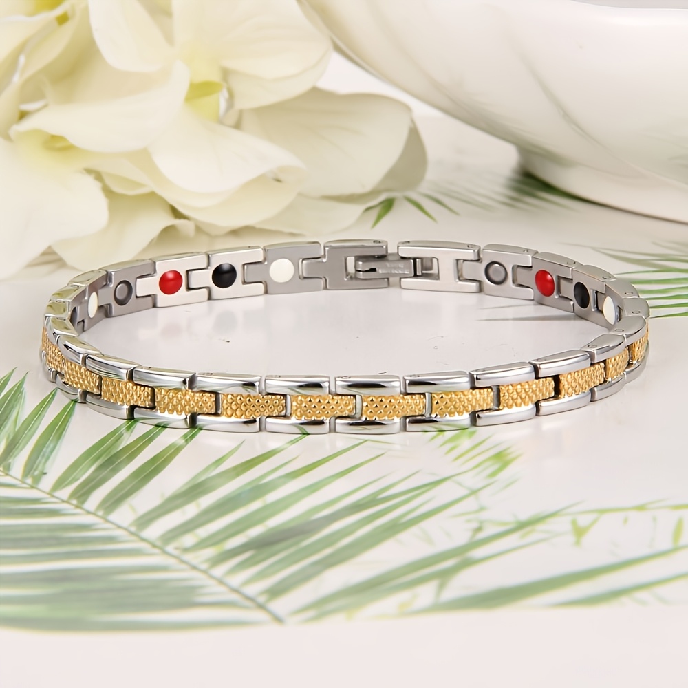 Women's Stainless Steel Magnetic Bracelet, Adjustable Gift